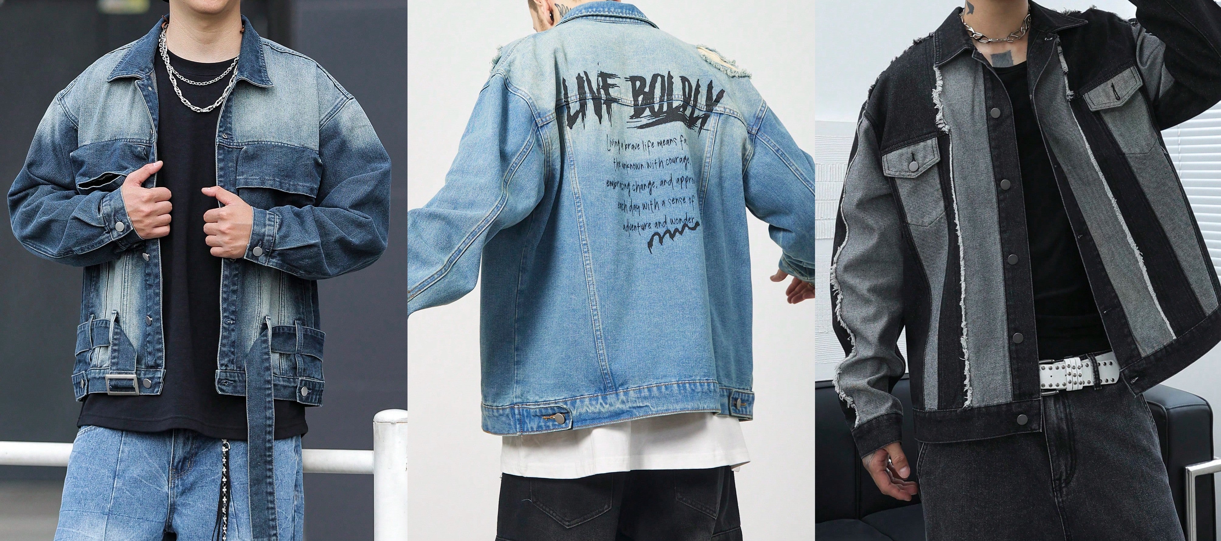 TOP 4 MEN'S JEAN JACKET JAPANESE STREETWEAR