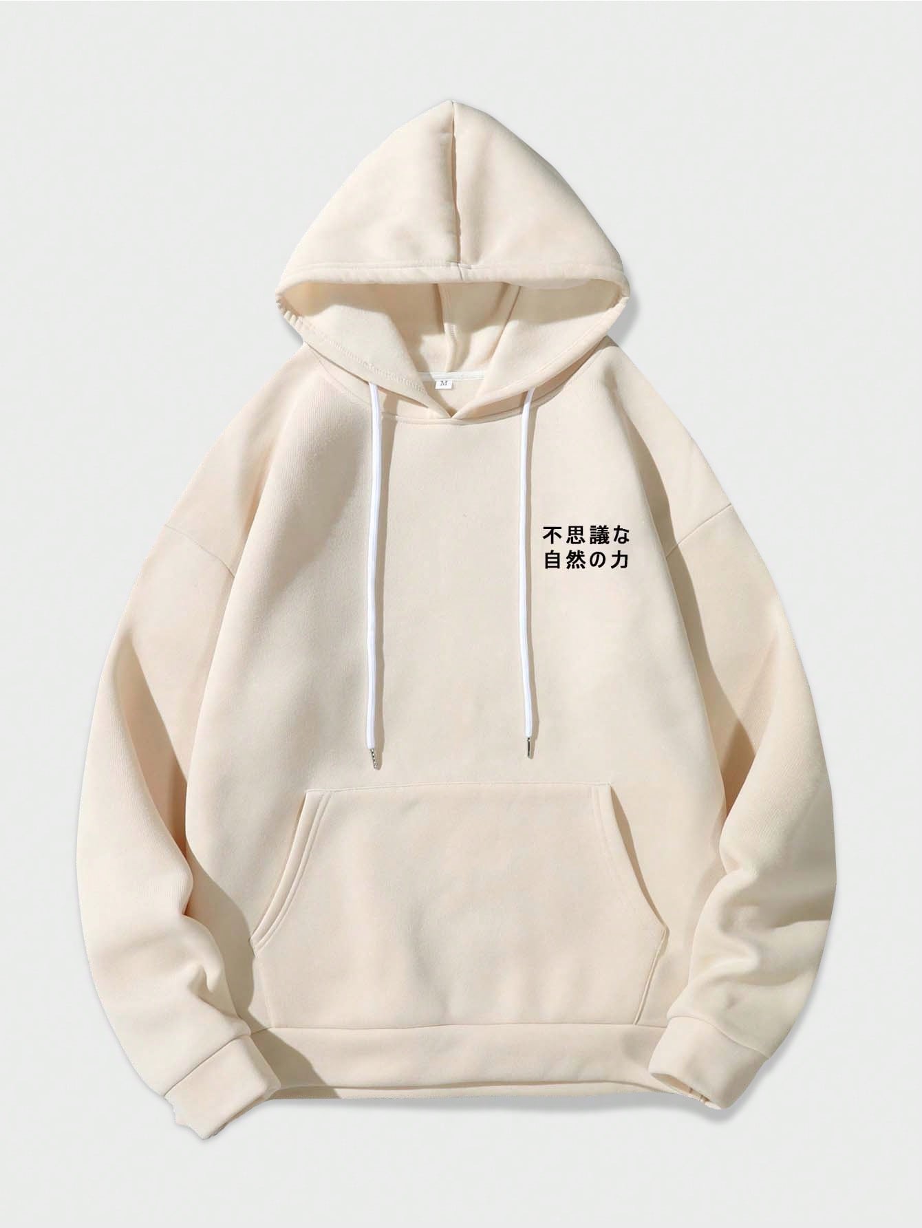 Khaki hoodie with red dragon and ukiyo-e manga panel artwork – Japanese streetwear with traditional design