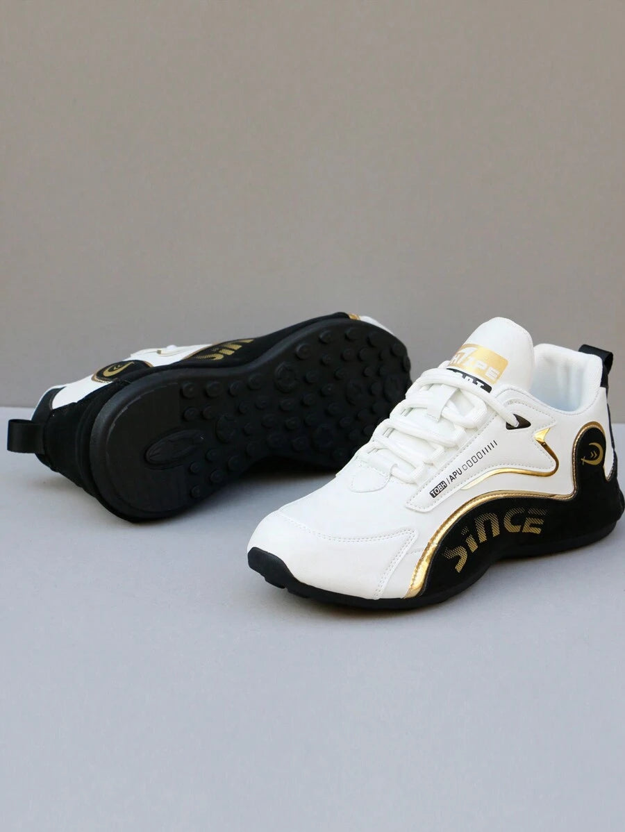 Japanese Streetwear Colorblock Chunky Sneakers – Harajuku Platform Lace-Up Shoes, Sporty Tokyo Street Fashion