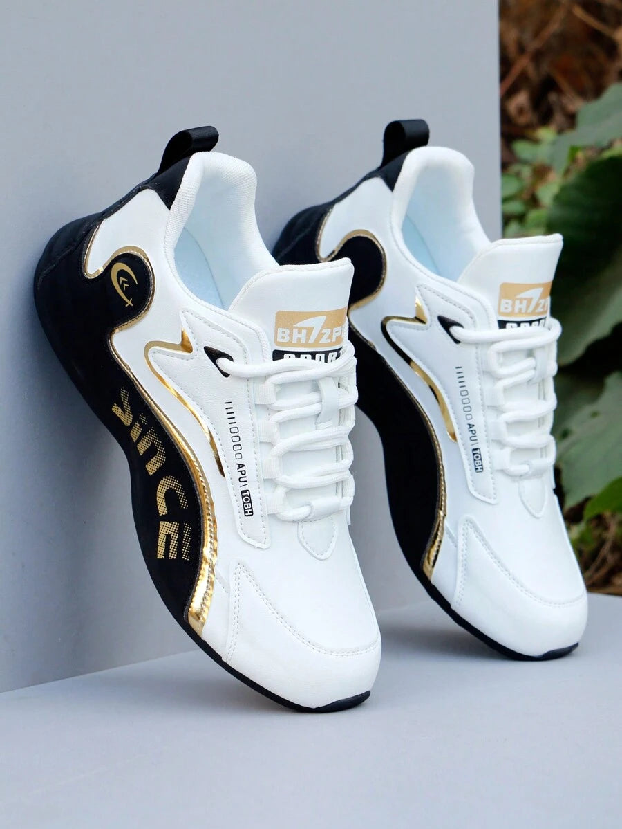 Japanese Streetwear Colorblock Chunky Sneakers – Harajuku Platform Lace-Up Shoes, Sporty Tokyo Street Fashion