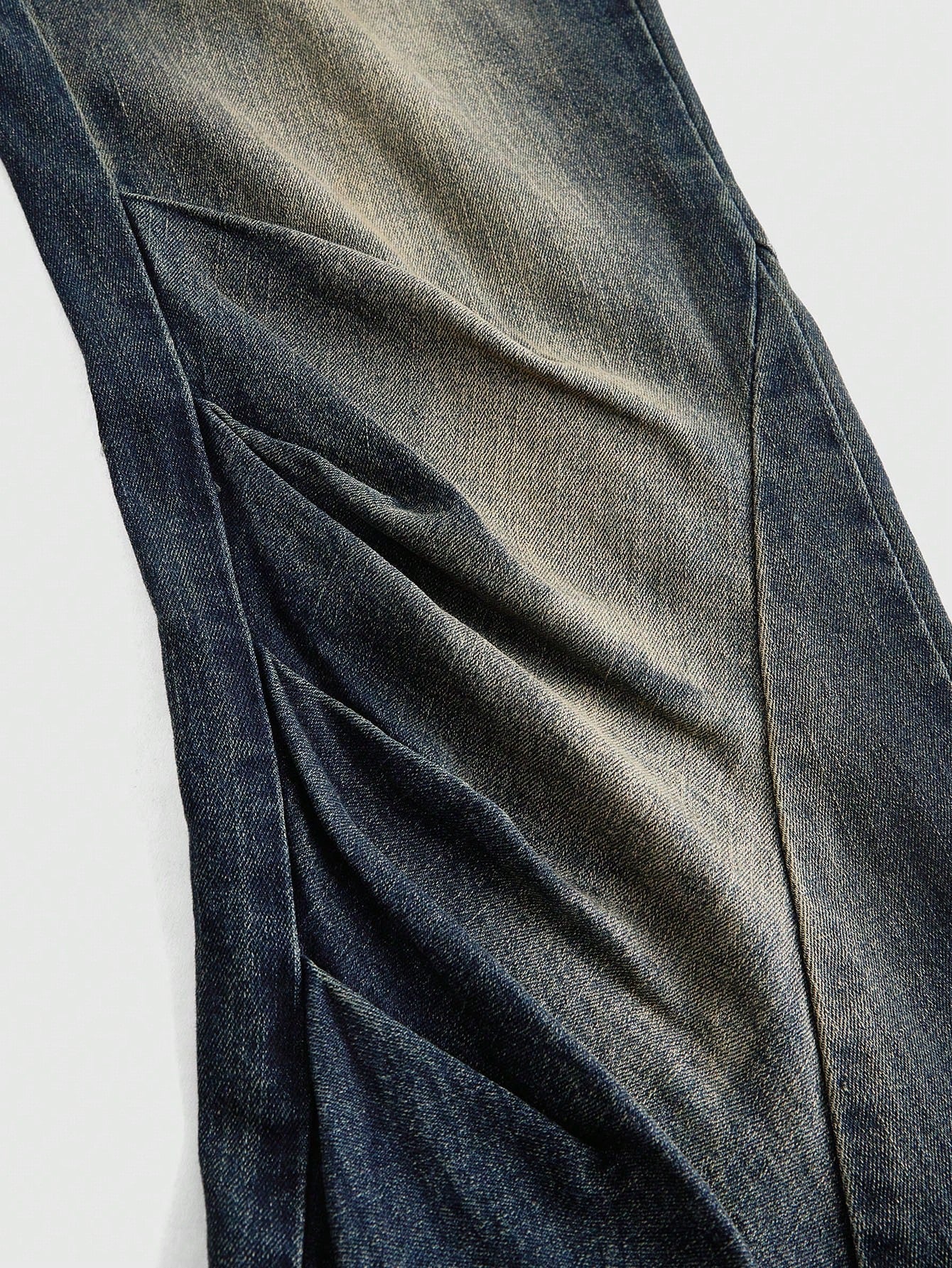 DARK GREY FLARE JEANS WITH RHINESTONE CROSS – JAPANESE GOTHIC STREET STYLE