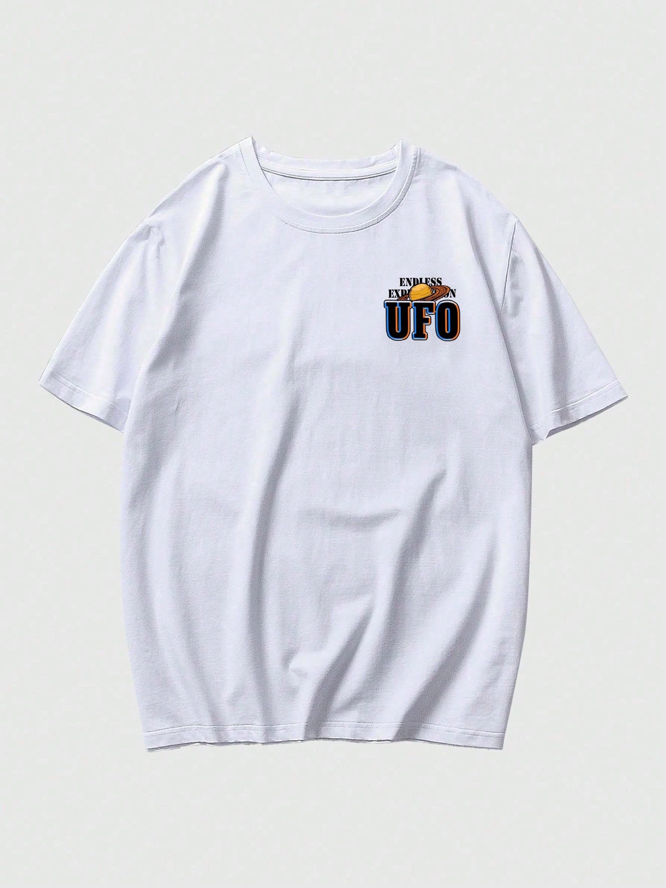 Japanese streetwear UFO graphic tee cosmic cartoon alien oversized Harajuku t-shirt