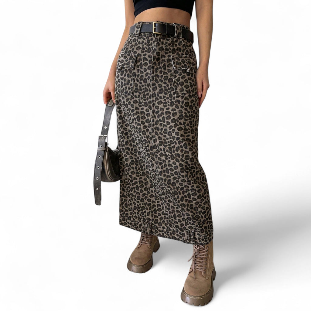 LEOPARD PRINT STRAIGHT SKIRT – JAPANESE STREETWEAR WILD EDGE