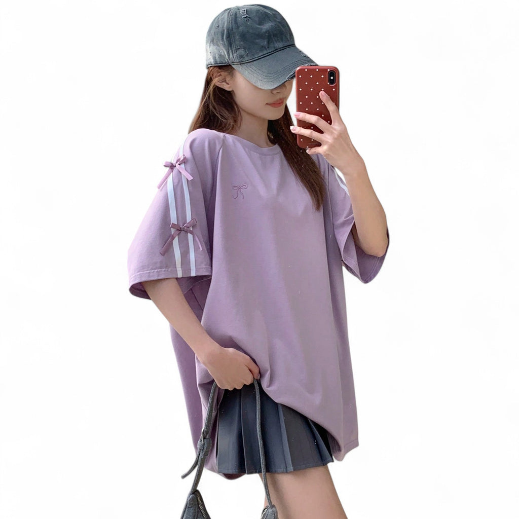 KAWAII BOW RIBBON TEE – OVERSIZED JAPANESE STREETWEAR