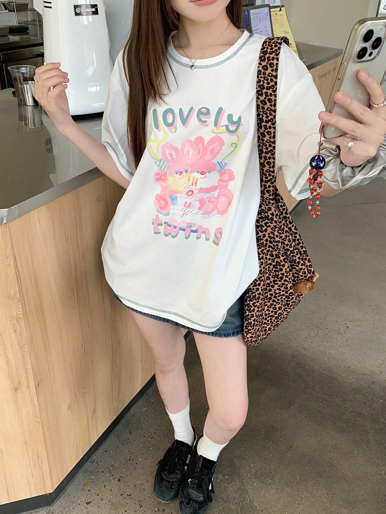 LOVELY TWINS BUNNY T-SHIRT – KAWAII WHITE JAPANESE STREETWEAR