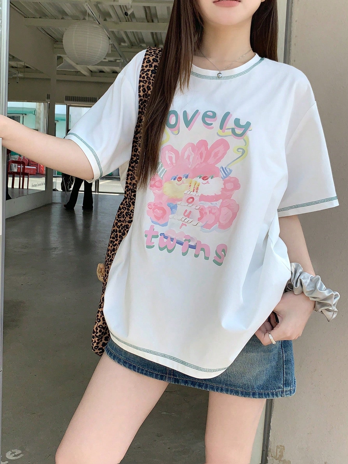 LOVELY TWINS BUNNY T-SHIRT – KAWAII WHITE JAPANESE STREETWEAR