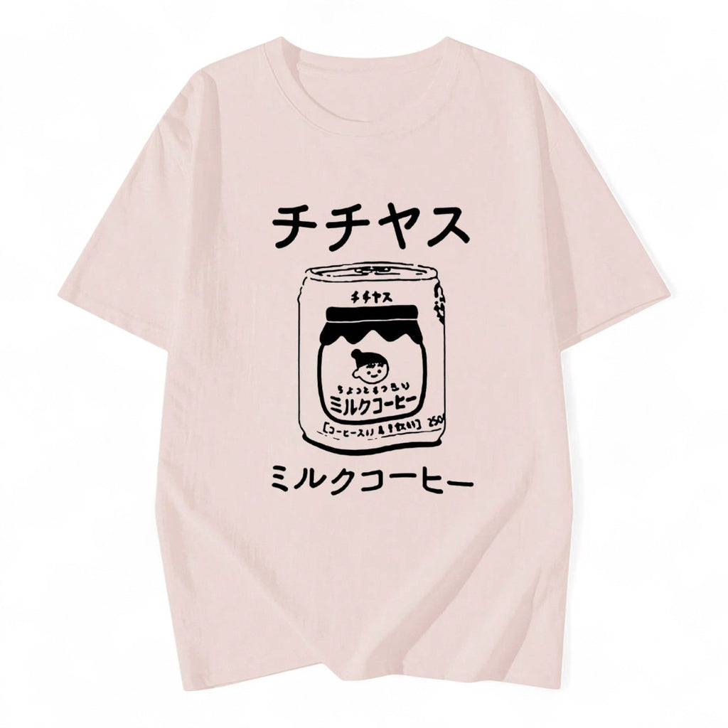 MILK COFFEE JAPANESE T-SHIRT – KAWAII PINK HARUJUKU STREETWEAR

