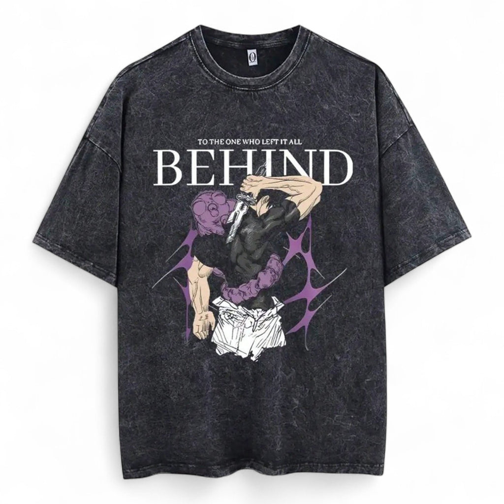 LEFT IT ALL BEHIND ANIME GRAPHIC TEE – GOTHIC JAPANESE STREETWEAR SHIRT