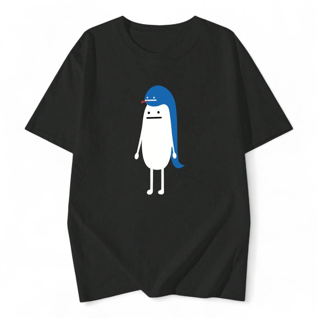 Funny Cartoon Blob T-Shirt – Loose Fit Tee for  Women